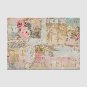 Rose Antikes Collage Muster Seidenpapier