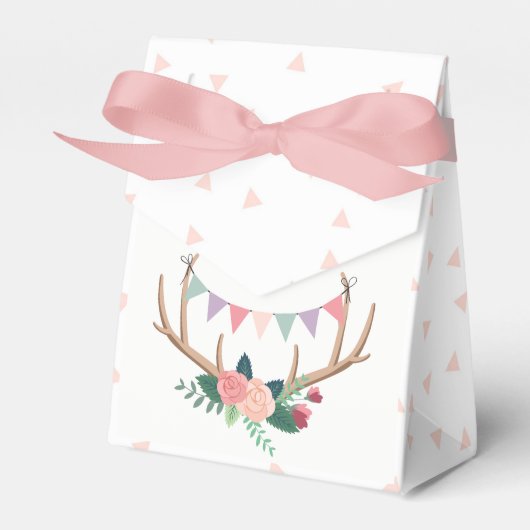 Rose Antlers & Party Jagd Mädchen Geburtstag Geschenkschachtel (Vorderseite)