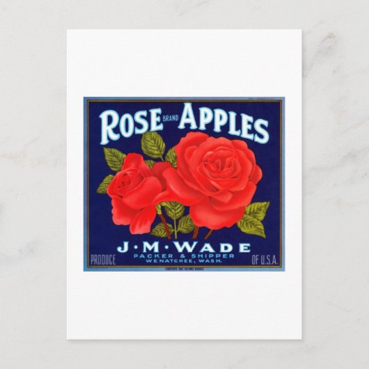 Rose Apples Wenatchee Washington Postkarte (Vorderseite)