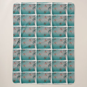Rose Aqua Flexce Decke Sherpadecke