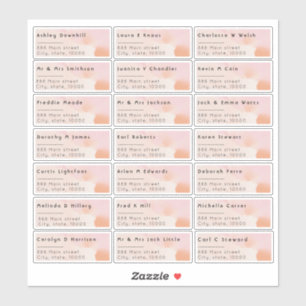 Rose Aquarell 21 Bezeichnung Aufkleber