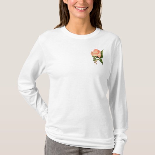 Rose Aquarell Blume T-Shirt (Vorderseite)