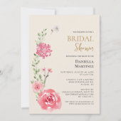 Rose Aquarell Brautparty Einladung (Vorderseite)