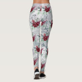 Rose Aquarell Frauen Leggings (Rückseite)