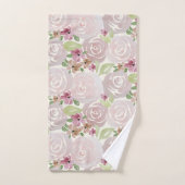Rose Aquarell gemustert Badhandtuch Set (Handtuch)