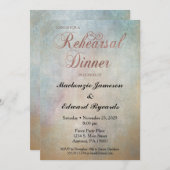 Rose Aquarell Gold Probe Abendessen Einladung (Vorne/Hinten)