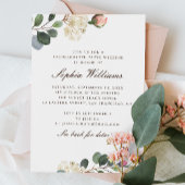 Rose Aquarell Junggeselinnen-Abschied Einladung