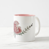 Rose Aquarell Tasse (VorderseiteRechts)