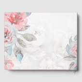 Rose Aquarellblume Gästebuch (Rückseite)