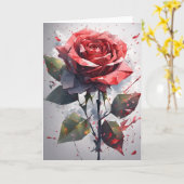 Rose - Aquarellblumen Karte (Gelbe Blume)