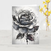 Rose - Aquarellblumen Karte (Gelbe Blume)