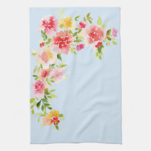 Rose Aquarellfarben Blumendesign Blume Geschirrtuch