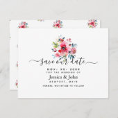 Rose Aquarellgarten, Rett unseres Datums Einladung (Vorne/Hinten)