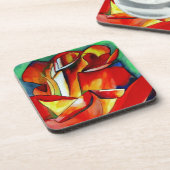 Rose Aquarellkunst Getränkeuntersetzer (Linke Seite)