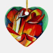 Rose Aquarellkunst Keramik Ornament (Vorne)