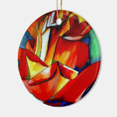 Rose Aquarellkunst Keramikornament (Links)