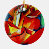 Rose Aquarellkunst Keramikornament (Hinten)