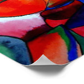 Rose Aquarellkunst Poster (Ecke)