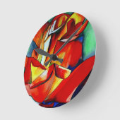 Rose Aquarellkunst Runde Wanduhr (Winkel)