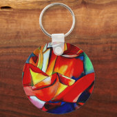 Rose Aquarellkunst Schlüsselanhänger (Vorderseite)