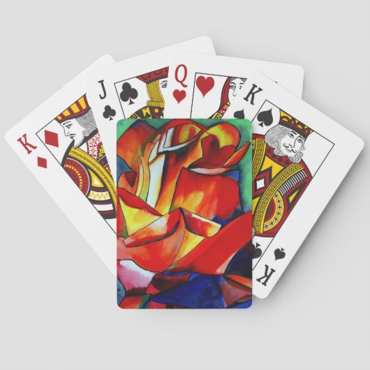 Rose Aquarellkunst Spielkarten (Rückseite)