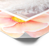 Rose Aquarellmönche Rosa Pfirsichfarbenes Foto Poster (Ecke)