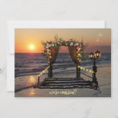 Rose Arbor Beach nach Hochzeit Foto Einladung (Vorderseite)