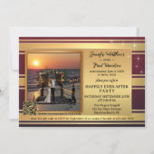 Rose Arbor Beach nach Hochzeit Foto Einladung (Rückseite)