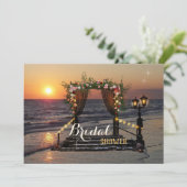 Rose Arbor Bridal Dusche am Meer Einladung (Stehend Vorderseite)