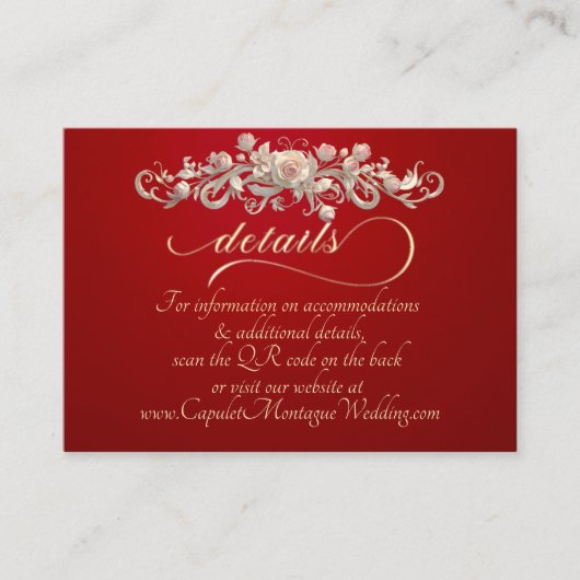 Rose Arc Border, QR Code - Red Begleitkarte (Vorderseite)