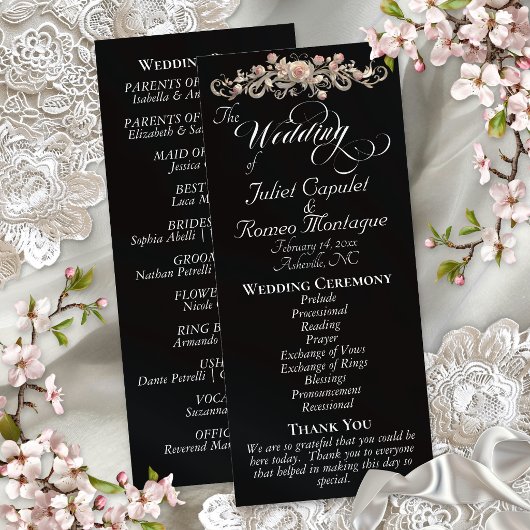 Rose Arc - Schwarze Hochzeit Programm