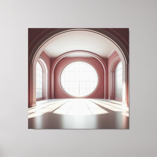 Rose Arch Window Hall Leinwanddruck (Vorderseite)