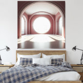Rose Arch Window Hall Leinwanddruck (Insitu (Schlafzimmer))