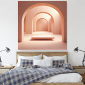 Rosé Archway Serenity Leinwanddruck (Insitu (Schlafzimmer))