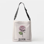 Rose Art Crossbody Bag Tragetaschen Mit Langen Trägern (Rückseite)