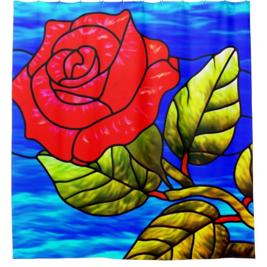 Rose Art Duschvorhang (Vorderseite)