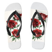 Rose Art Flip Flops Badesandalen (Fußbett)
