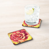 Rose Art Getränkeuntersetzer (Rechte Seite)