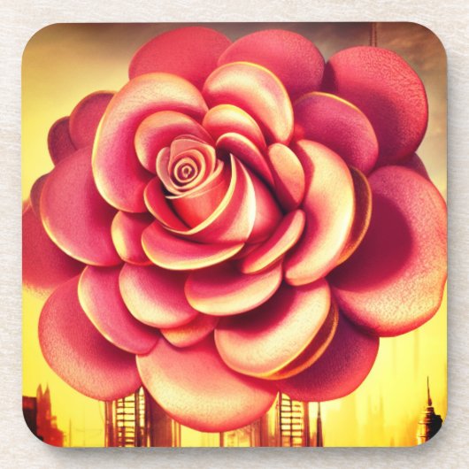 Rose Art Getränkeuntersetzer (Vorderseite)