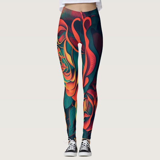 Rose Art Leggings