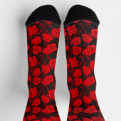 Rose Art Muster Crew Socken (Oben)