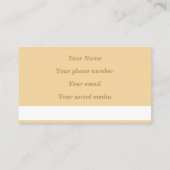 Rose Art Nouveau Calling Card Visitenkarte (Rückseite)