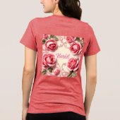 Rose Art Nouveau Florist Red Trimix T - Shirt (Rückseite)