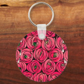 Rose Art Nouveau Macintosh Stilvoll Schlüsselanhänger (Vorderseite)