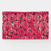 Rose Art Nouveau Rennie Macintosh Grafik Banner (Horizontal)