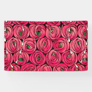 Rose Art Nouveau Rennie Macintosh Grafik Banner