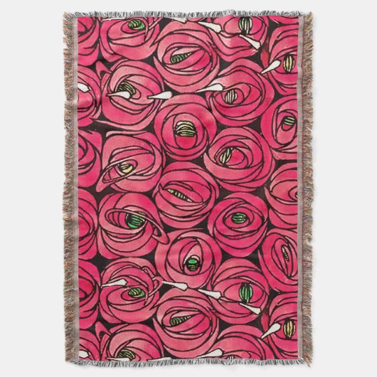 Rose Art Nouveau Rennie Macintosh Grafik Decke (Vorderseite Vertikal)
