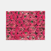 Rose Art Nouveau Rennie Macintosh Grafik Fleecedecke (Vorderseite (Horizontal))