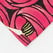 Rose Art Nouveau Rennie Macintosh Grafik Fleecedecke (Ecke)