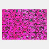 Rose Art Nouveau Rennie Macintosh Grafik Geschenkpapier Set (Vorderseite 2)